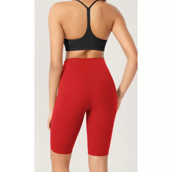 ODODOS ODCLOUD 2Pack Lounge Yoga Shorts for Women 4quot  6quot  8quot 10quot High Waist Buttery Soft Biker ShortsBlackred