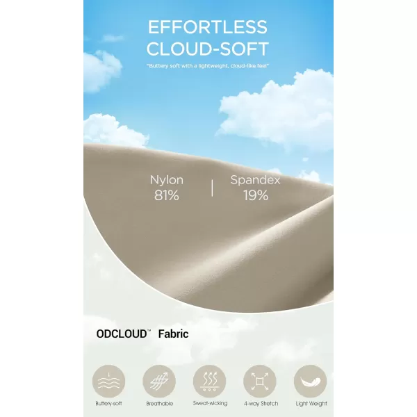 ODODOS ODCLOUD 2Pack Lounge Yoga Shorts for Women 4quot  6quot  8quot 10quot High Waist Buttery Soft Biker ShortsBlackshaker Beige