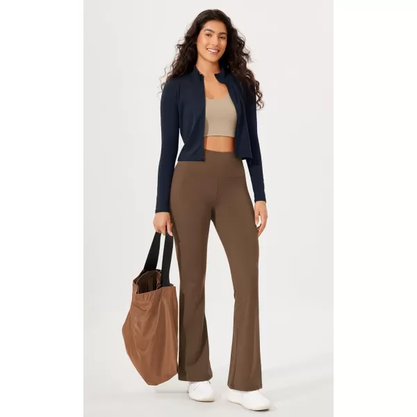 ODODOS Womens Cloud Feeling Athletic Jacket Full Zip Mock Neck Long Sleeve Lightweight Workout Cropped TopDeep Navy