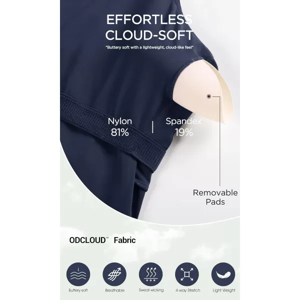 ODODOS Womens Cloud Feeling Racerback Tennis Dress with Separate Shorts and Built in Bra Mini Tank DressNavy