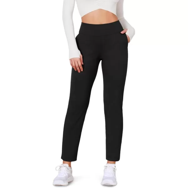 ODODOS Cloud Feeling Jogger Pants with Pockets for Women High Waist Sweatpants Casual Lounge Ankle PantsBlack