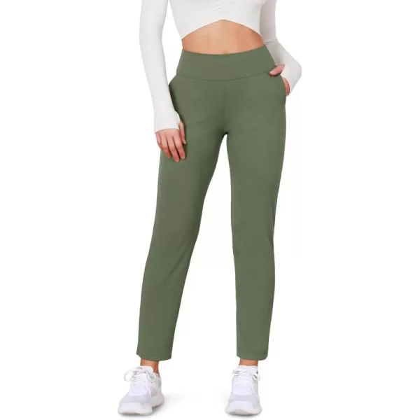 ODODOS Cloud Feeling Jogger Pants with Pockets for Women High Waist Sweatpants Casual Lounge Ankle PantsDark Olive