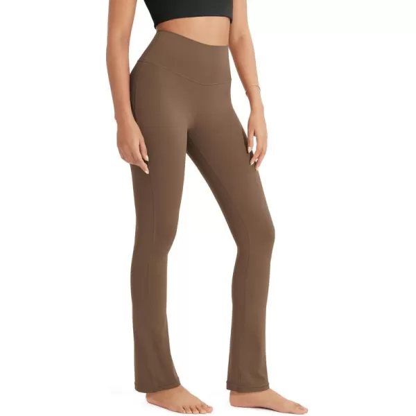 ODODOS Cloud Feeling Straight Leg Pants with Back Pocket for Women High Waist Casual Lounge Yoga Pants 28quot  30quot InseamBrunette