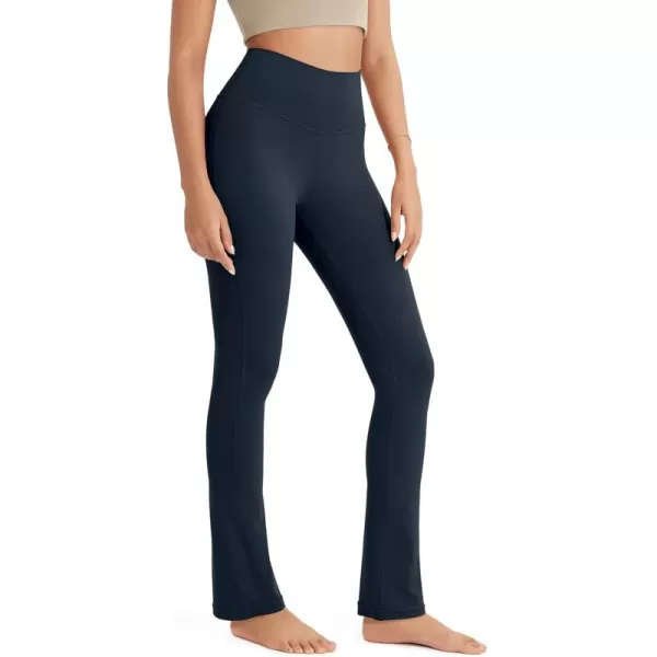 ODODOS Cloud Feeling Straight Leg Pants with Back Pocket for Women High Waist Casual Lounge Yoga Pants 28quot  30quot InseamDeep Navy