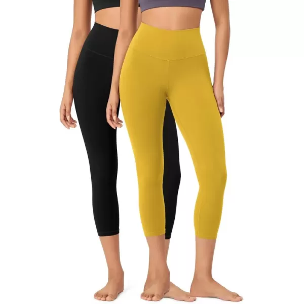 ODODOS ODCLOUD 2Pack Buttery Soft Lounge Yoga Leggings for Women 23quot  25quot 28quot High Waist Yoga PantsBlackmango Mint