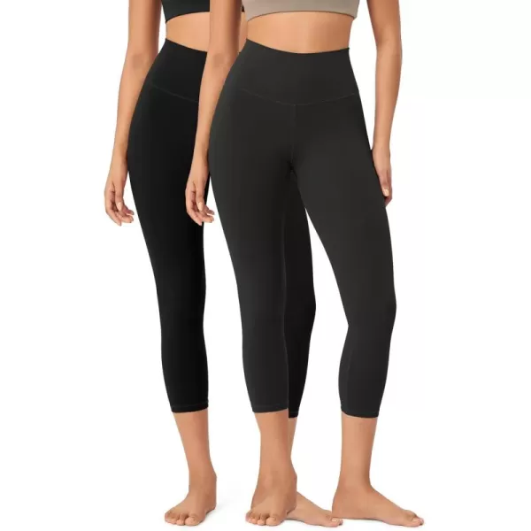 ODODOS ODCLOUD 2Pack Buttery Soft Lounge Yoga Leggings for Women 23quot  25quot 28quot High Waist Yoga PantsBlackonyx Black Grey