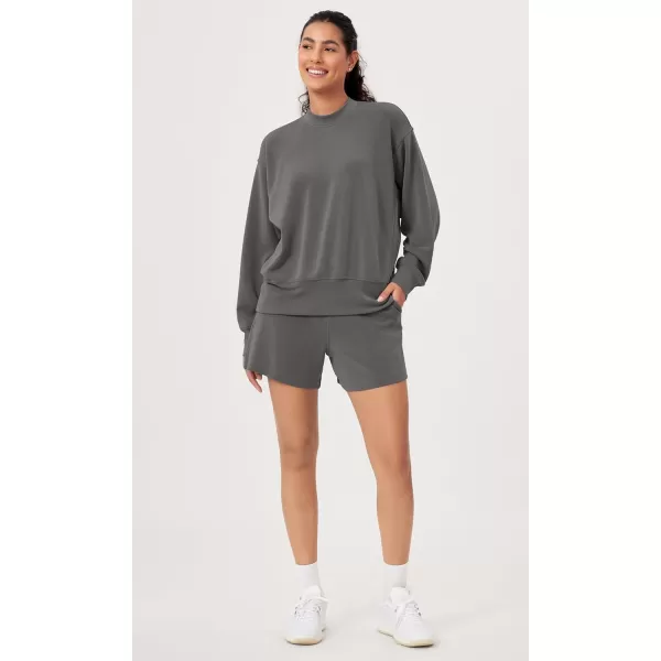 ODODOS Modal Soft Long Sleeve Oversized Sweatshirts for Women Crew Neck Pullover TopsCharcoal