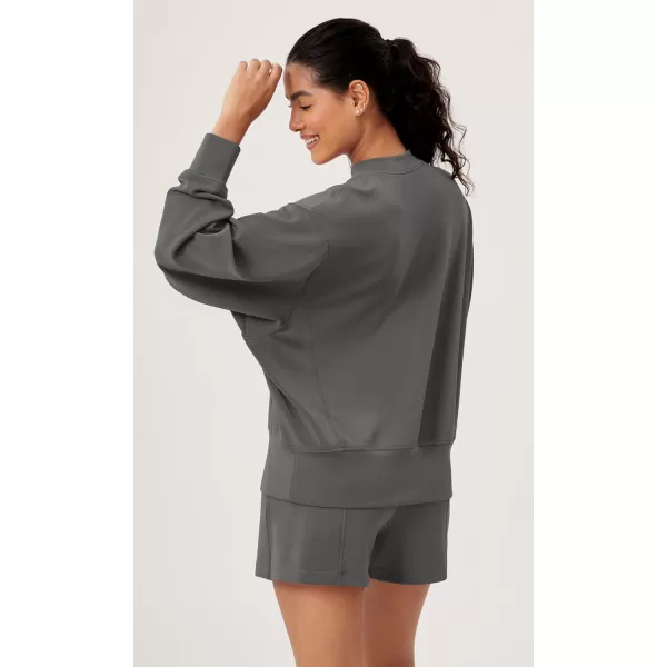 ODODOS Modal Soft Long Sleeve Oversized Sweatshirts for Women Crew Neck Pullover TopsCharcoal