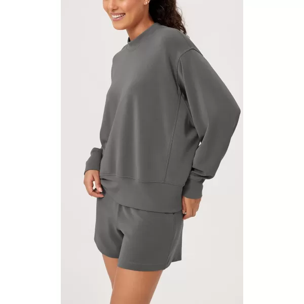 ODODOS Modal Soft Long Sleeve Oversized Sweatshirts for Women Crew Neck Pullover TopsCharcoal