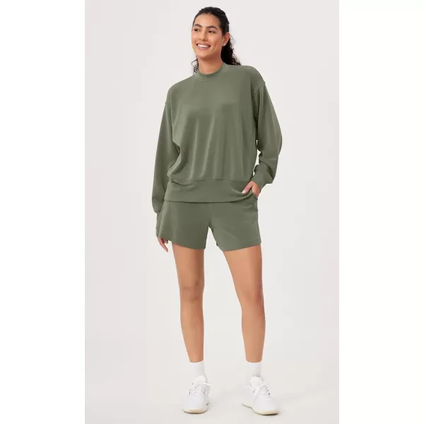 ODODOS Modal Soft Long Sleeve Oversized Sweatshirts for Women Crew Neck Pullover TopsDark Sage