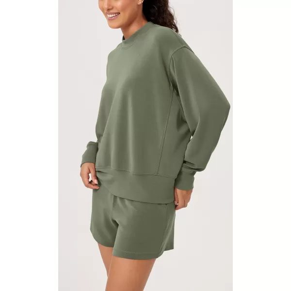 ODODOS Modal Soft Long Sleeve Oversized Sweatshirts for Women Crew Neck Pullover TopsDark Sage