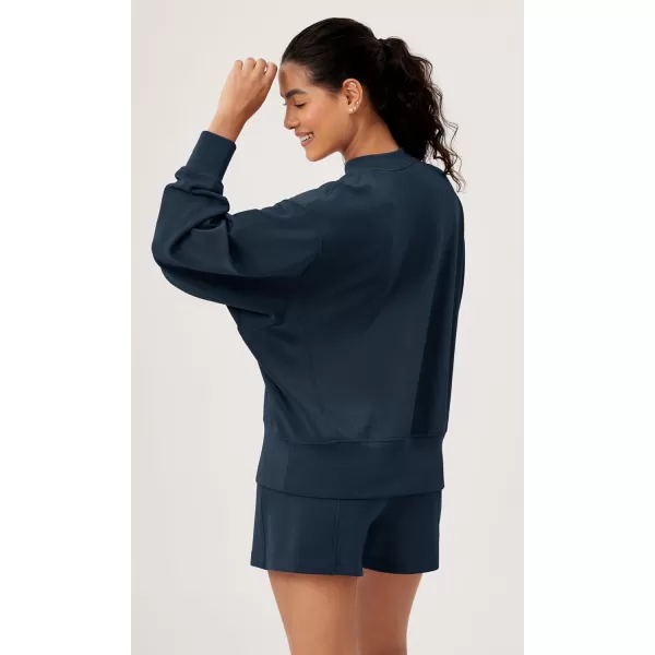ODODOS Modal Soft Long Sleeve Oversized Sweatshirts for Women Crew Neck Pullover TopsNavy