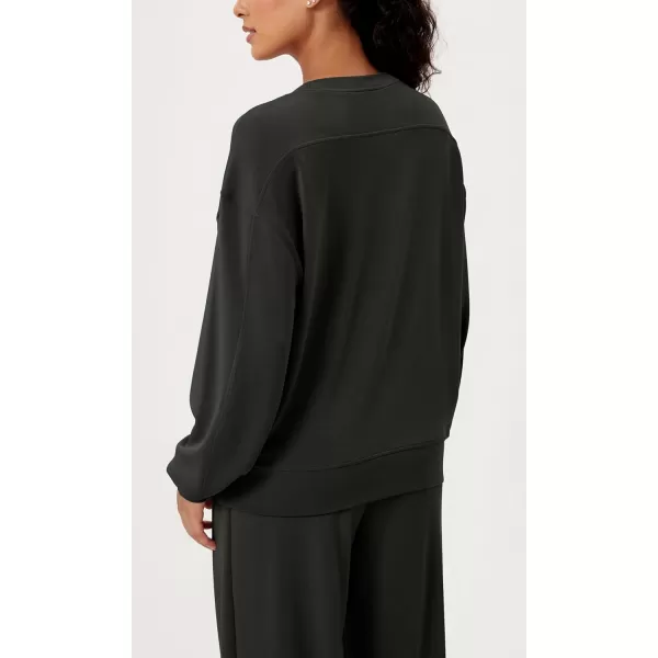 imageODODOS Modal Soft Oversized Sweatshirts for Women Crew Neck Long Sleeve Relaxed Pullover TopsBlack