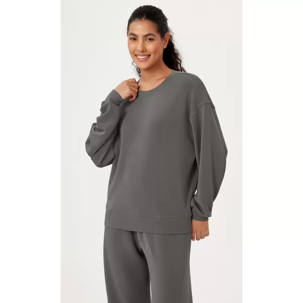 imageODODOS Modal Soft Oversized Sweatshirts for Women Crew Neck Long Sleeve Relaxed Pullover TopsCharcoal