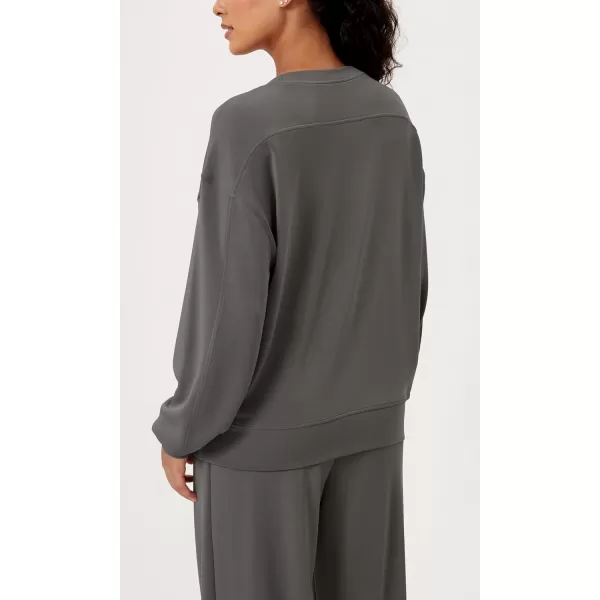 imageODODOS Modal Soft Oversized Sweatshirts for Women Crew Neck Long Sleeve Relaxed Pullover TopsCharcoal