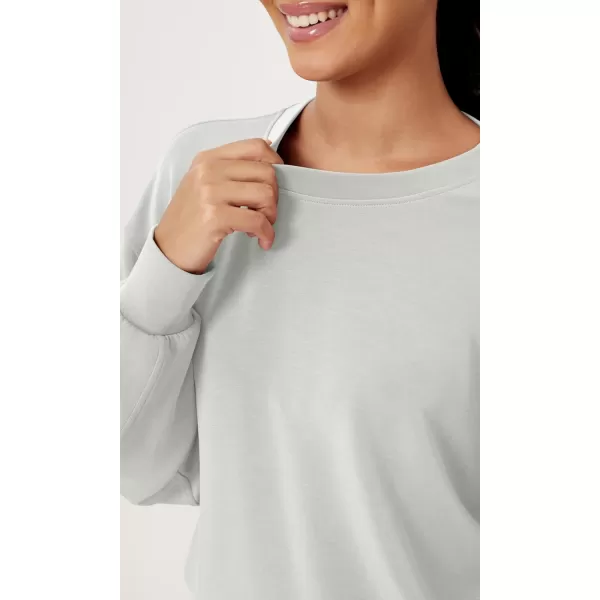 imageODODOS Modal Soft Oversized Sweatshirts for Women Crew Neck Long Sleeve Relaxed Pullover TopsFrosted Mint