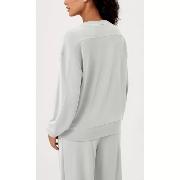 imageODODOS Modal Soft Oversized Sweatshirts for Women Crew Neck Long Sleeve Relaxed Pullover TopsFrosted Mint