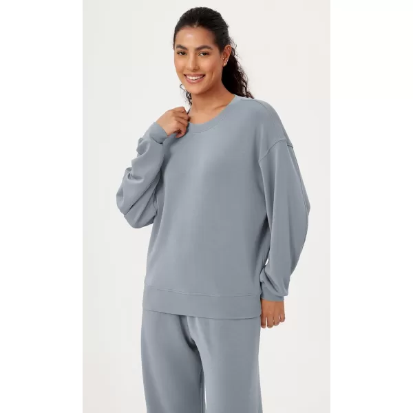 imageODODOS Modal Soft Oversized Sweatshirts for Women Crew Neck Long Sleeve Relaxed Pullover TopsGrey Blue