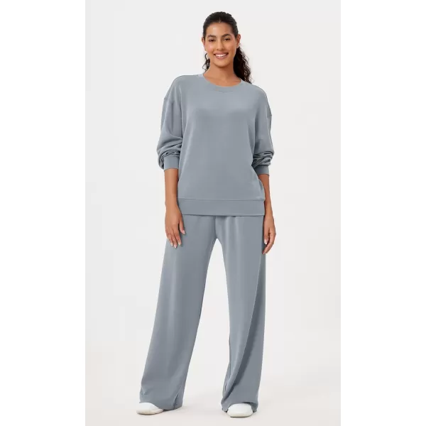 imageODODOS Modal Soft Oversized Sweatshirts for Women Crew Neck Long Sleeve Relaxed Pullover TopsGrey Blue