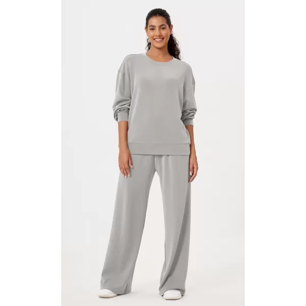 imageODODOS Modal Soft Oversized Sweatshirts for Women Crew Neck Long Sleeve Relaxed Pullover TopsLight Gray
