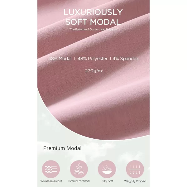 imageODODOS Modal Soft Oversized Sweatshirts for Women Crew Neck Long Sleeve Relaxed Pullover TopsLight Pink