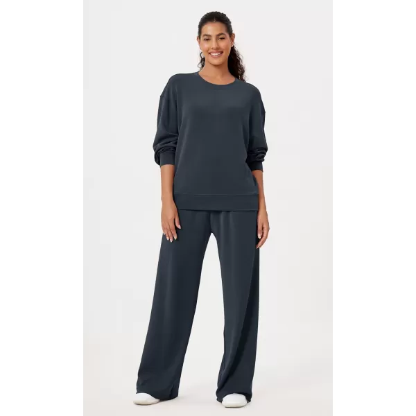 imageODODOS Modal Soft Oversized Sweatshirts for Women Crew Neck Long Sleeve Relaxed Pullover TopsNavy