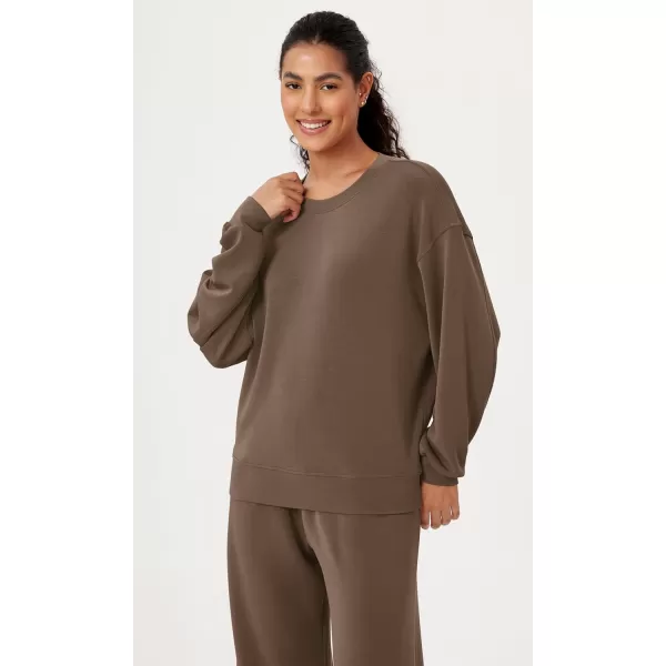 imageODODOS Modal Soft Oversized Sweatshirts for Women Crew Neck Long Sleeve Relaxed Pullover TopsNutria