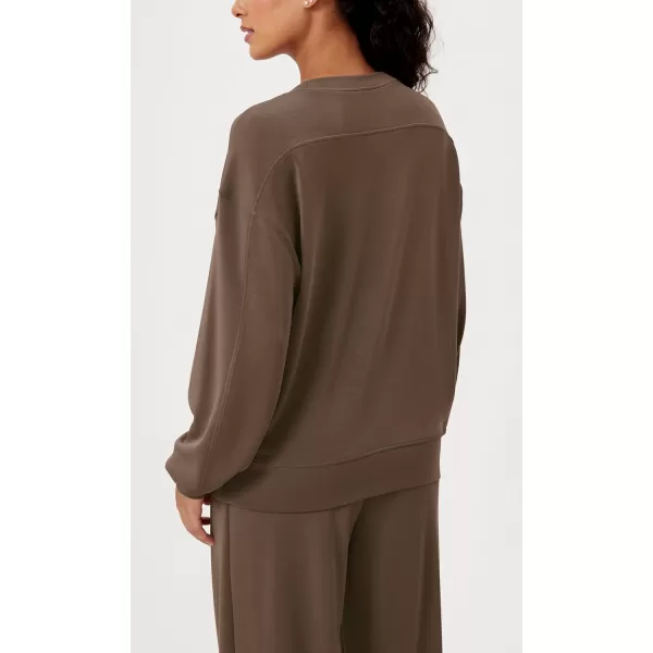 imageODODOS Modal Soft Oversized Sweatshirts for Women Crew Neck Long Sleeve Relaxed Pullover TopsNutria
