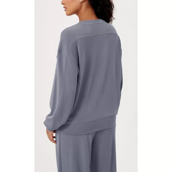 imageODODOS Modal Soft Oversized Sweatshirts for Women Crew Neck Long Sleeve Relaxed Pullover TopsPurple Gray
