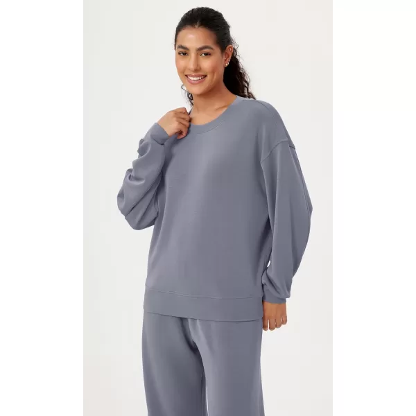 imageODODOS Modal Soft Oversized Sweatshirts for Women Crew Neck Long Sleeve Relaxed Pullover TopsPurple Gray