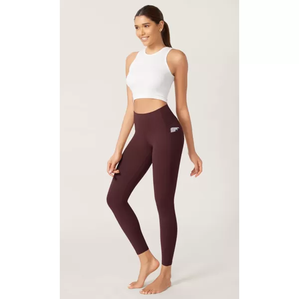 imageODODOS ODCLOUD 2Pack Buttery Soft Lounge Yoga Leggings with Pockets for Women 23quot  25quot  28quot High Waist Yoga PantsBlackburgundy