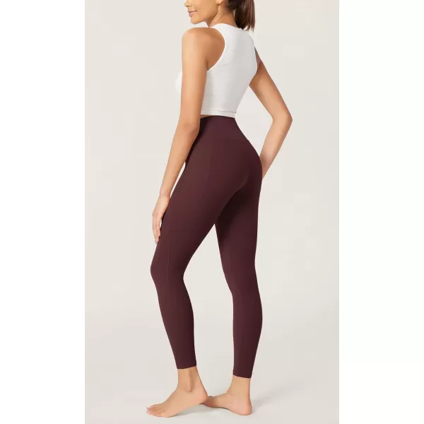 imageODODOS ODCLOUD 2Pack Buttery Soft Lounge Yoga Leggings with Pockets for Women 23quot  25quot  28quot High Waist Yoga PantsBlackburgundy