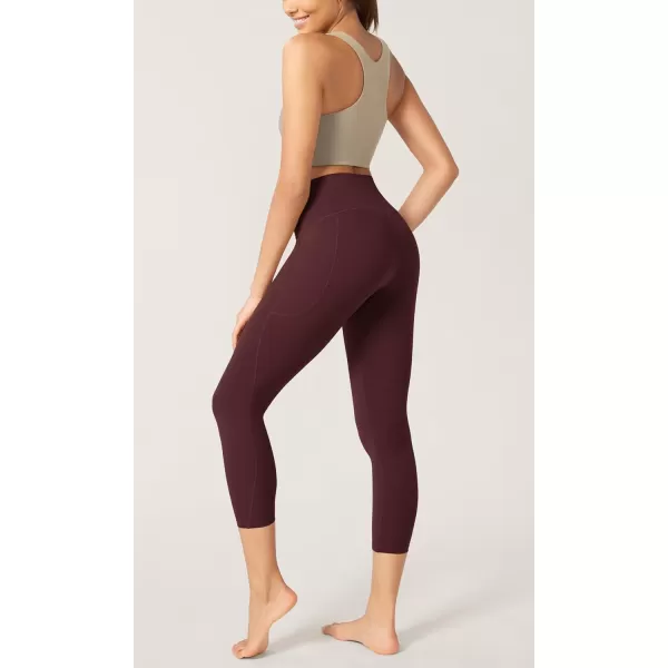 imageODODOS ODCLOUD 2Pack Buttery Soft Lounge Yoga Leggings with Pockets for Women 23quot  25quot  28quot High Waist Yoga PantsBlackburgundy
