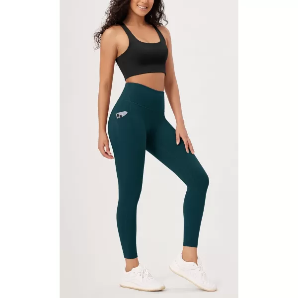 ODODOS ODLEX 2Pack 78 High Waist Workout Leggings with Pockets for Women 25quot 28quot Tummy Control Athletic Yoga PantsBlackforest Teal