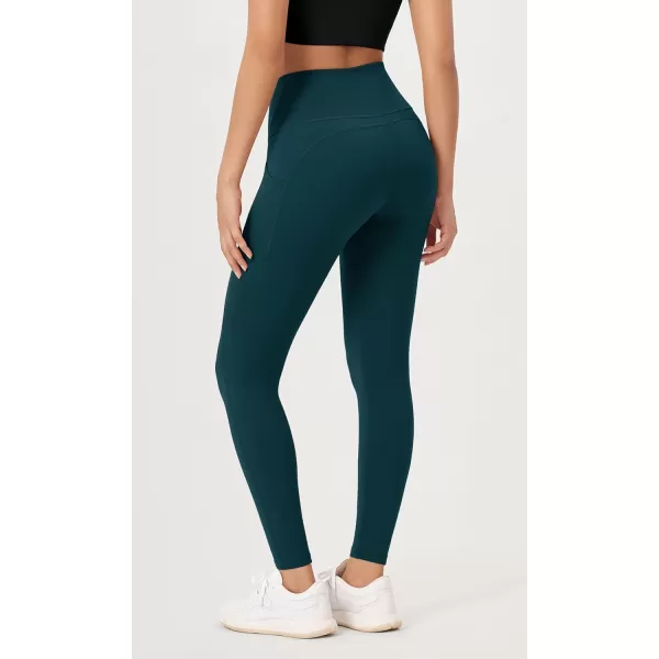 ODODOS ODLEX 2Pack 78 High Waist Workout Leggings with Pockets for Women 25quot 28quot Tummy Control Athletic Yoga PantsBlackforest Teal