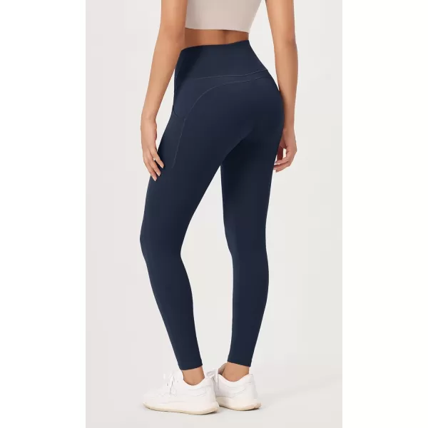 ODODOS ODLEX 2Pack 78 High Waist Workout Leggings with Pockets for Women 25quot 28quot Tummy Control Athletic Yoga PantsBlacknavy