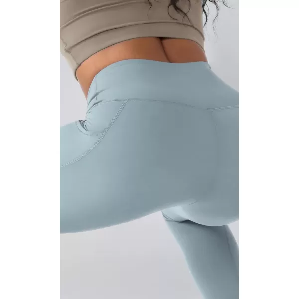 ODODOS ODTHERMAL Womens Fleece Lined Yoga Pants with Pockets  25quot  28quot High Waisted Warm Workout LeggingsChambray