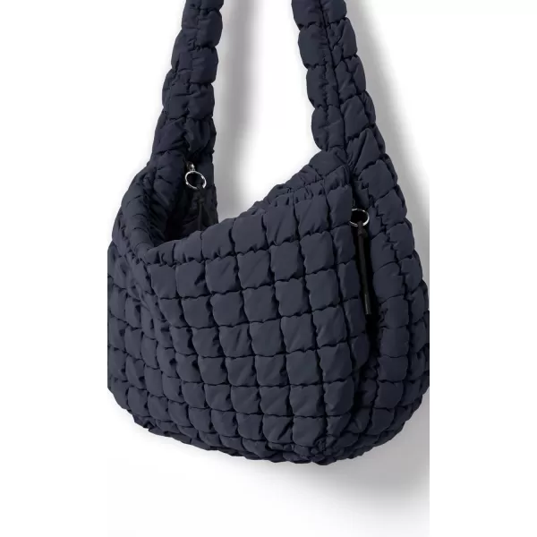 ODODOS Quilted Carryall Tote Bag for Women Crossbody Large Hobo Lightweight Padding Shoulder BagDark Blue