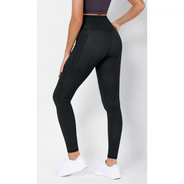 ODODOS Womens Gathered Cross Waist Yoga Leggings with Pockets 25quot  28quot Crossover Workout Yoga PantsNight Rain