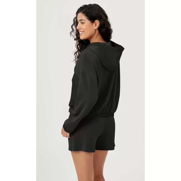 ODODOS Womens Modal Soft FullZip Hoodies with Pockets Casual Fall Outfit Hooded JacketBlack