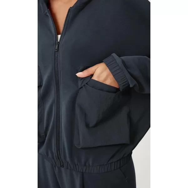 ODODOS Womens Modal Soft FullZip Hoodies with Pockets Casual Fall Outfit Hooded JacketNavy