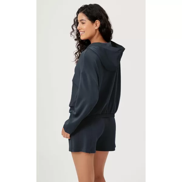 ODODOS Womens Modal Soft FullZip Hoodies with Pockets Casual Fall Outfit Hooded JacketNavy