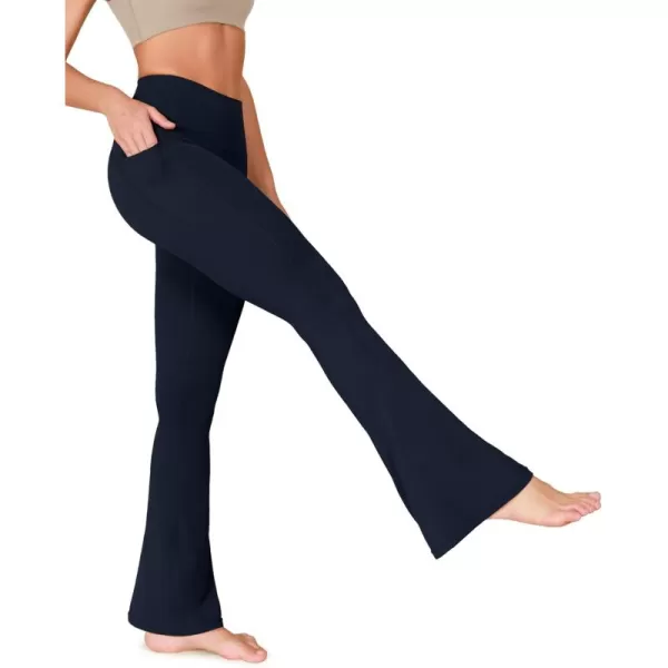 ODODOS Cloud Feeling Flared Pants with Pocket for Women High Waist Casual Bootcut Yoga Pants 30quot32quot InseamDeep Navy