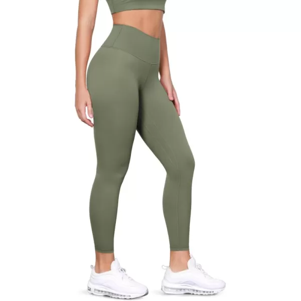 ODODOS ODLIFT Compression Leggings for Women 25quot  28quot High Waist Workout Yoga PantsDark Olive