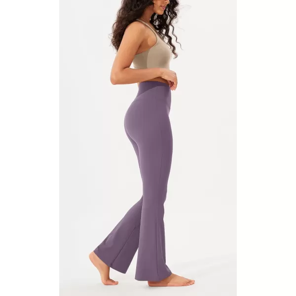 imageODODOS Womens Bootcut Yoga Pants Tummy Control Non See Through Bootleg Gym Workout PantsAsh Violet