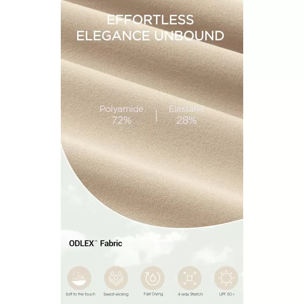 imageODODOS Womens Bootcut Yoga Pants Tummy Control Non See Through Bootleg Gym Workout PantsBeige