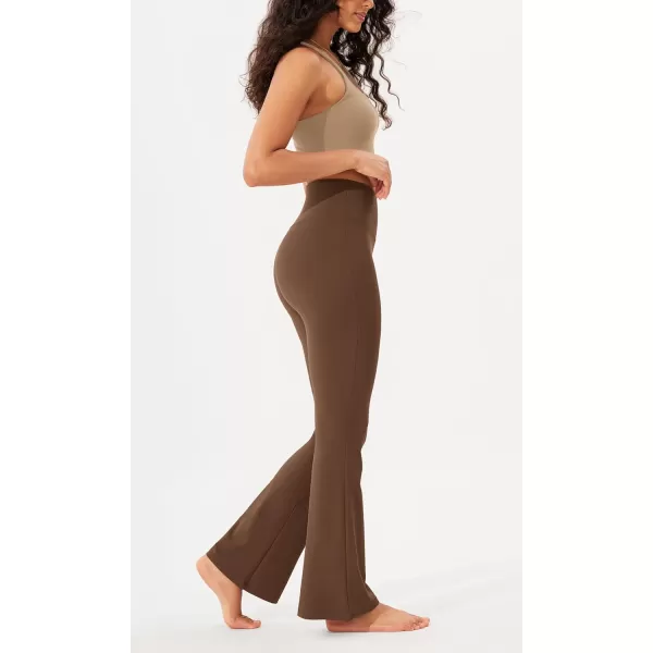 imageODODOS Womens Bootcut Yoga Pants Tummy Control Non See Through Bootleg Gym Workout PantsBrunette