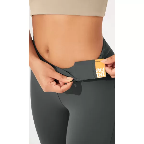 imageODODOS Womens Bootcut Yoga Pants Tummy Control Non See Through Bootleg Gym Workout PantsCharcoal