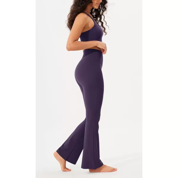 imageODODOS Womens Bootcut Yoga Pants Tummy Control Non See Through Bootleg Gym Workout PantsDark Purple