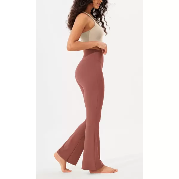 imageODODOS Womens Bootcut Yoga Pants Tummy Control Non See Through Bootleg Gym Workout PantsMauve